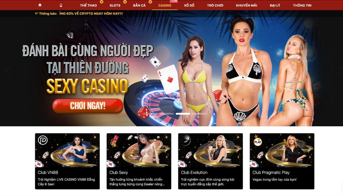 Người chơi sẽ được tham gia các sảnh game Live casino cực đa dạng tại xoso333