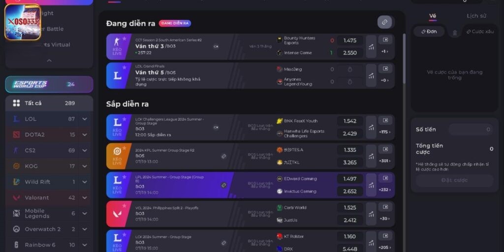 Sảnh Esports mang đến nhiều ưu điểm tuyệt vời