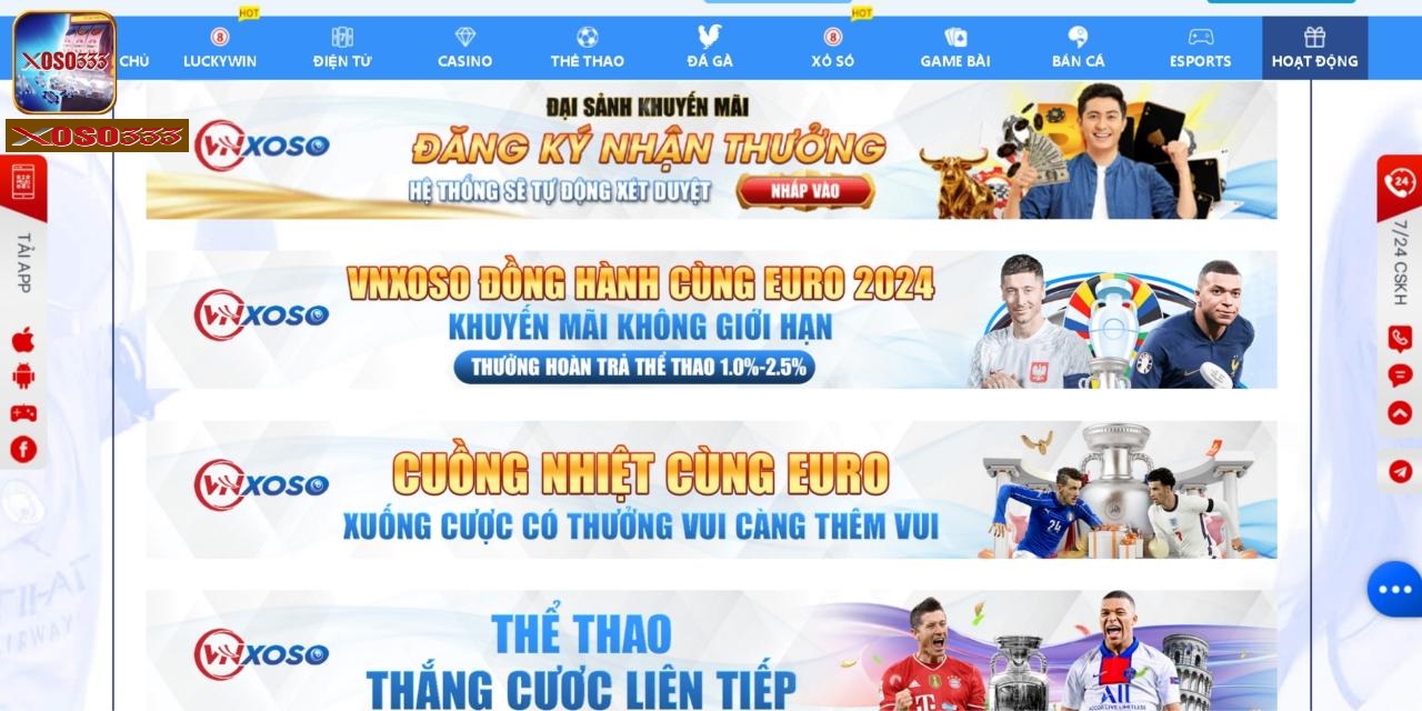 Xoso333 chiêu đãi thành viên với kho khuyến mãi cực khủng