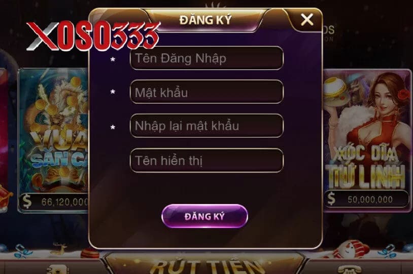 Đăng ký tài khoản tại Xoso333